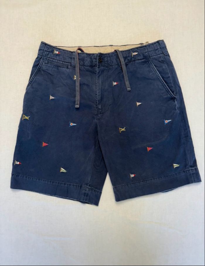 Polo By Ralph Lauren Short Drapeau Brodé Vintage - Taille W34 - photo numéro 2