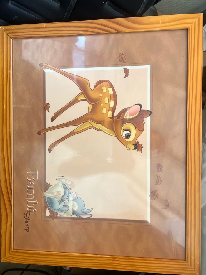 Tableau avec verre « Bambi » de Disney