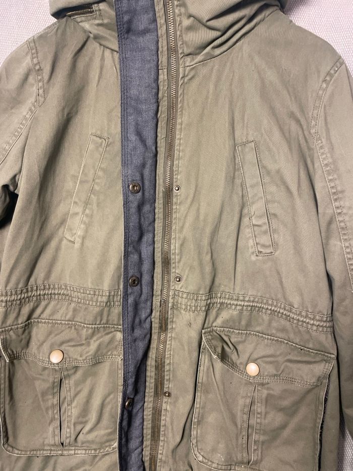 Parka femme, New look, kaki, taille 40 capuche, fausse fourrure, très bon état - photo numéro 6