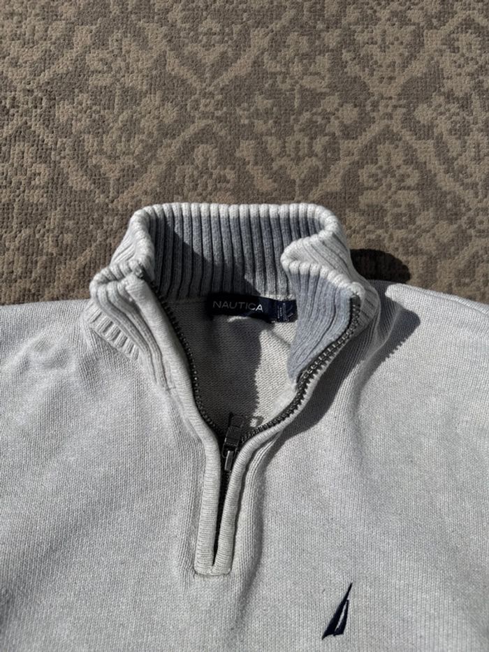 Pull Nautica gris col zippé - Taille M - photo numéro 5