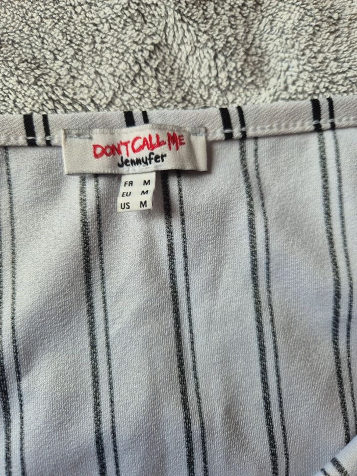 débardeur banc et noir jennyfer M - photo numéro 3