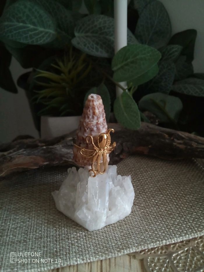 Bague pieuvre dorée - photo numéro 2