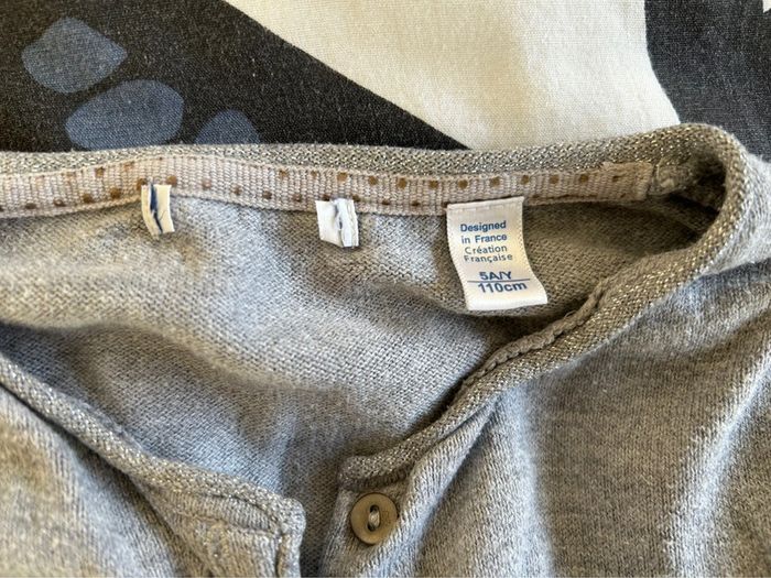 Veste à boutons okaidi 5 ans gris - photo numéro 2