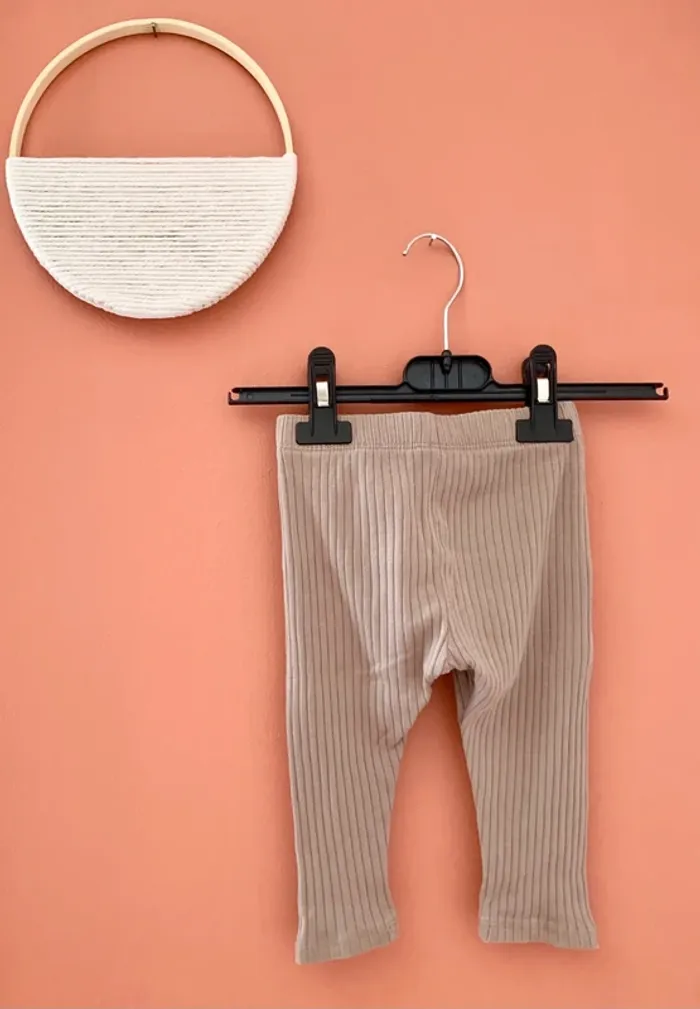 Legging côtelé beige Kiabi – 12 mois - photo numéro 2