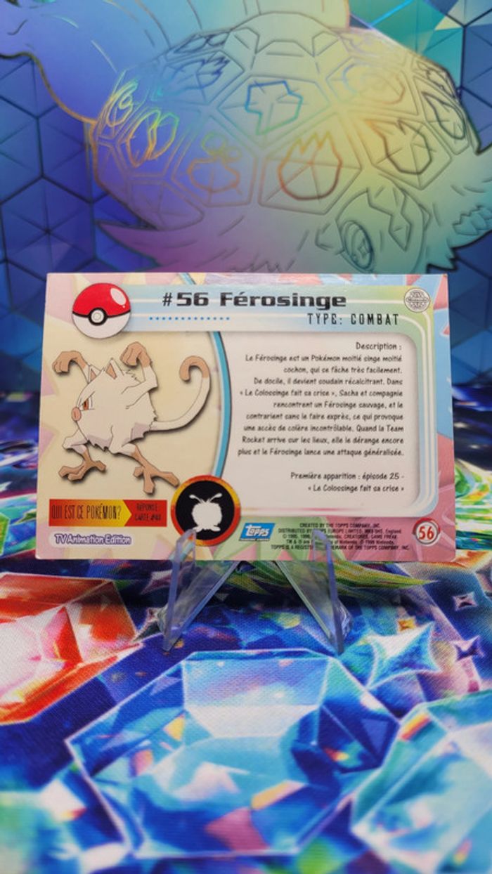 Carte Pokémon Topps n°56 Férosinge Series 1 FR Holo - photo numéro 3
