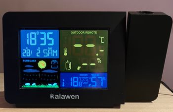 Station météo thermomètre hygromètre avec capteur horloge projection