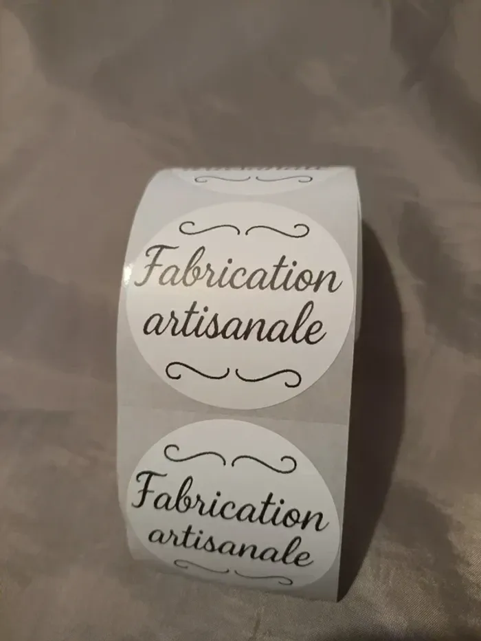 Lot 20 stickers ronds “Fabrication artisanale” 50 mm - photo numéro 2