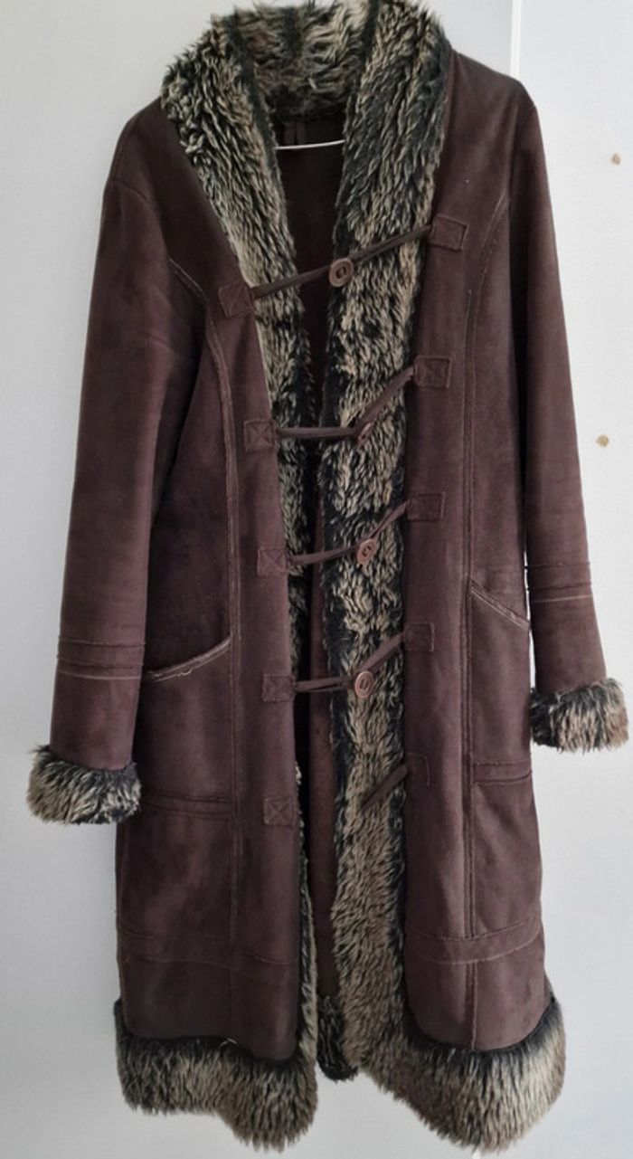 Manteau imitation daim