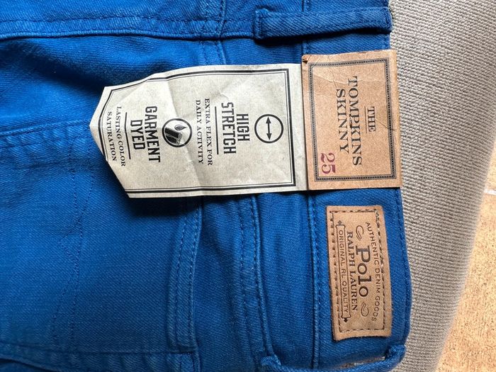 NEUF Pantalon Jean bleu foncé Polo Ralph Lauren The Tompkins Skinny 25 34-36 S Denim - photo numéro 3