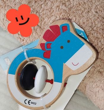 Tex Baby Hochet en bois NEUF 