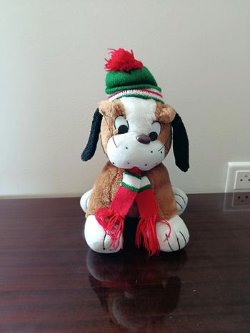 Chient vintage couleur noël