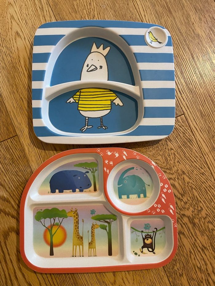 Lot assiettes bambou