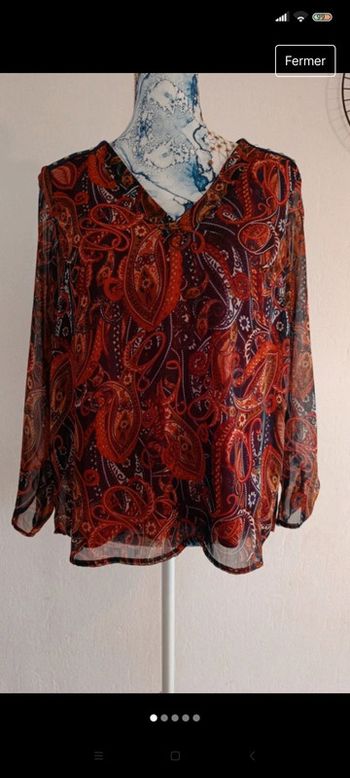 Tunique t38 voile transparent magnifique