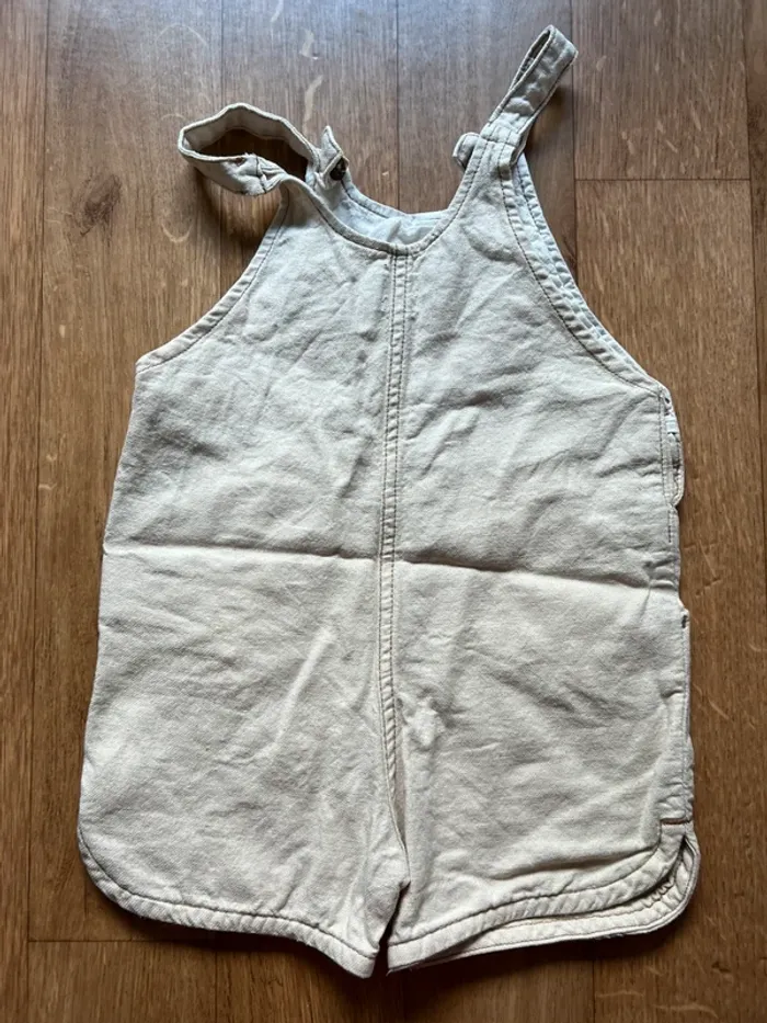 Salopette courte beige Kiabi 2 ans - photo numéro 2