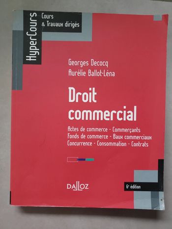 Droit Commercial Cours et travaux dirigés