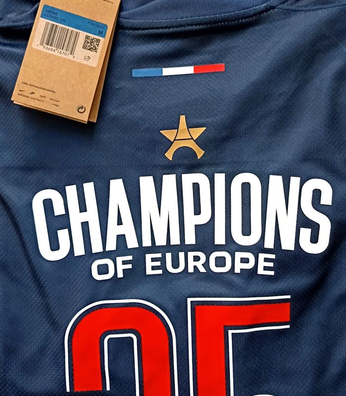 Maillot PSG champions Collector 2025 taille M adulte