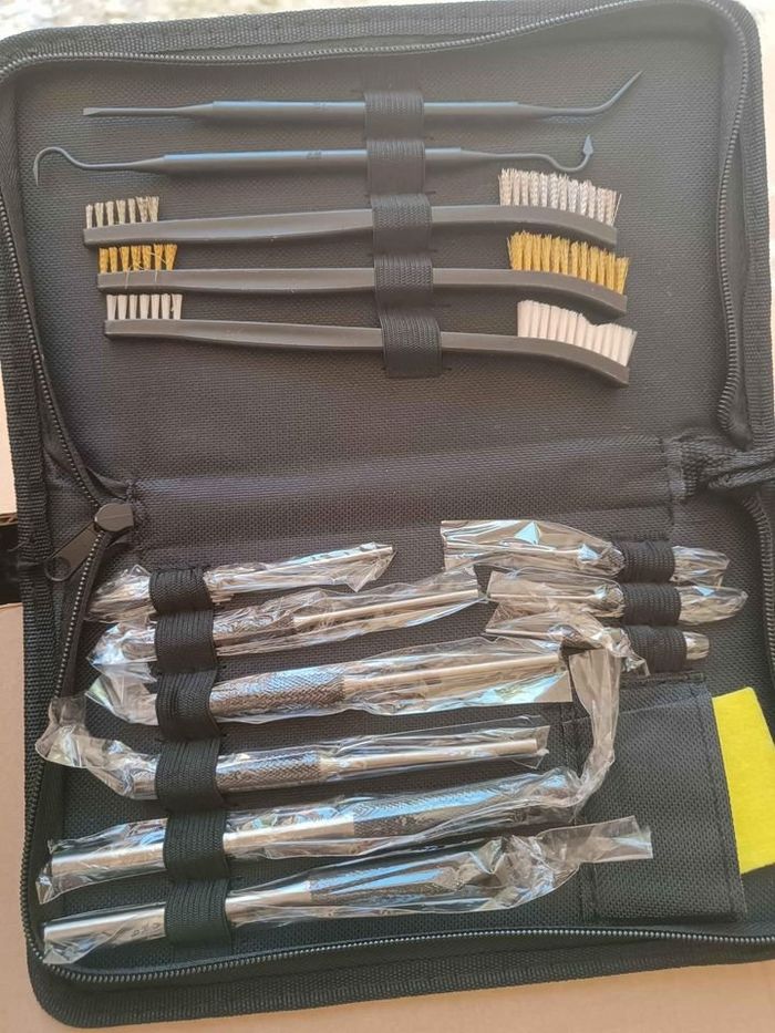 🛠️ [NEUF] Kit de nettoyage 15 pièces (Pinceaux, poinçons, brosses métalliques)