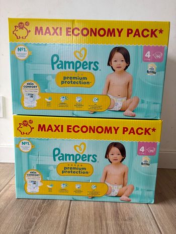 180 couches Pampers Premium harmonie taille 4