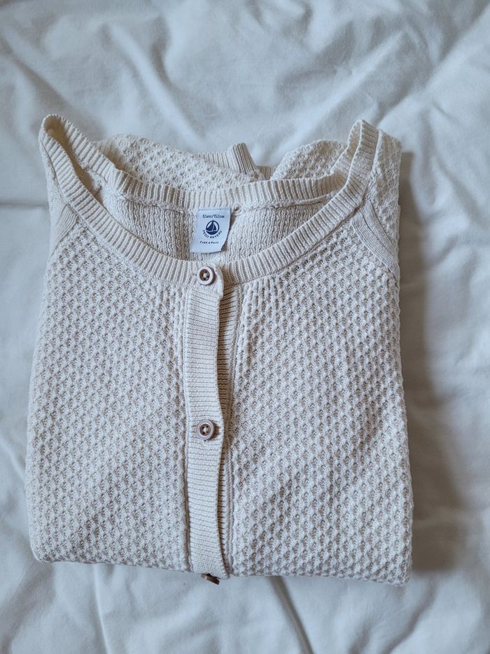 Gilet blanc crème petit bateau - photo numéro 3
