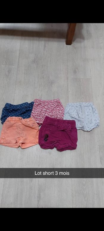 Lot short 3mois