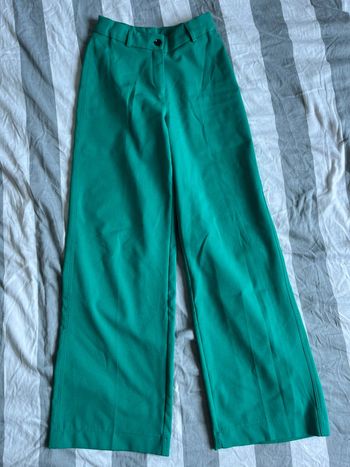 pantalon wide leg vert kiabi