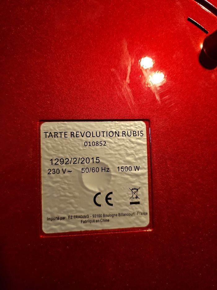 tarte revolution rubis appareil multifonction crêpière plancha - photo numéro 5