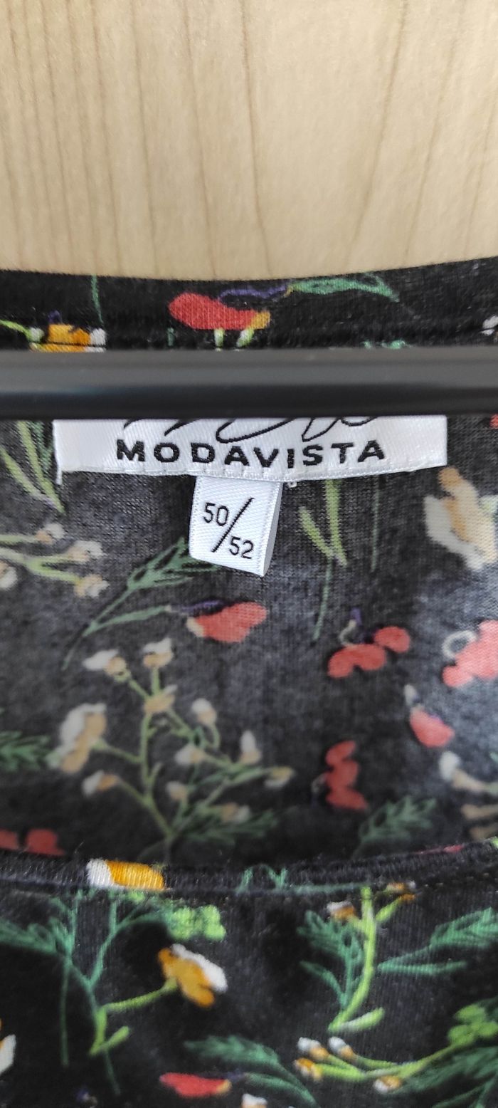Débardeur noir fleurs corail/Mout Modavista 50/52 - photo numéro 3