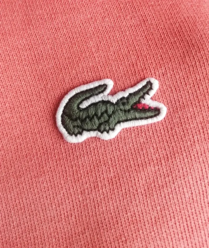 Pull Lacoste coloris pêche taille 5 L - photo numéro 5
