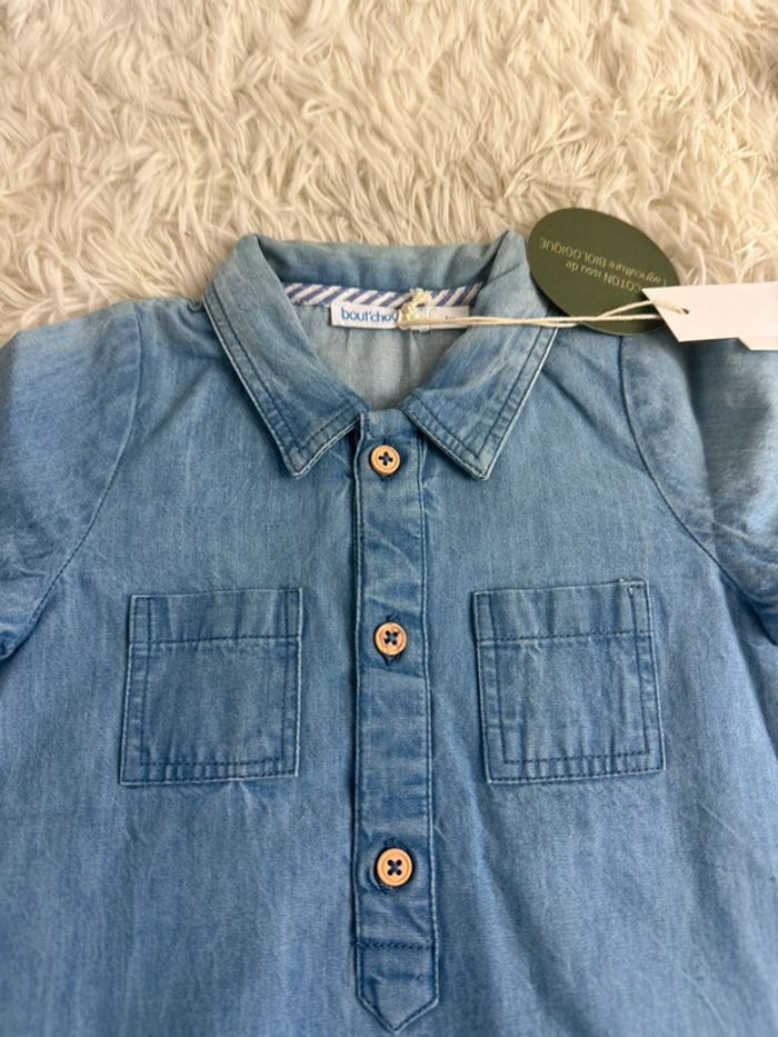Combinaison chambray taille 1 mois Bout chou - photo numéro 3