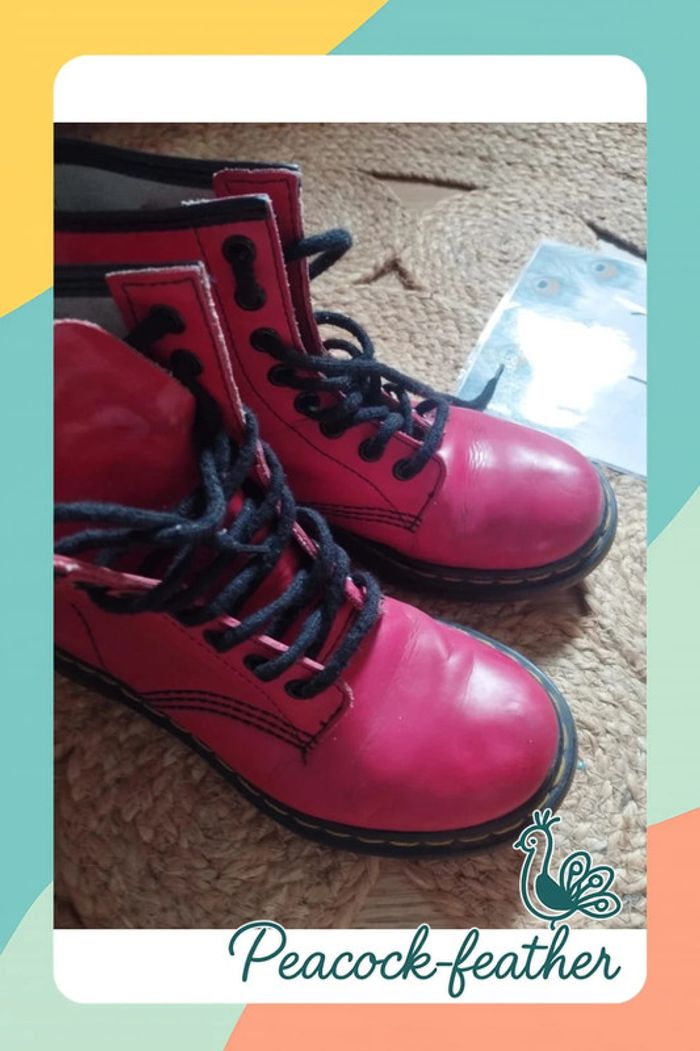 Bottines dr Martens rouges 36 - photo numéro 9