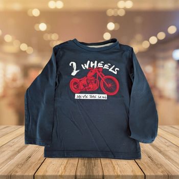 T-shirt Manches Longues Bleu Marine