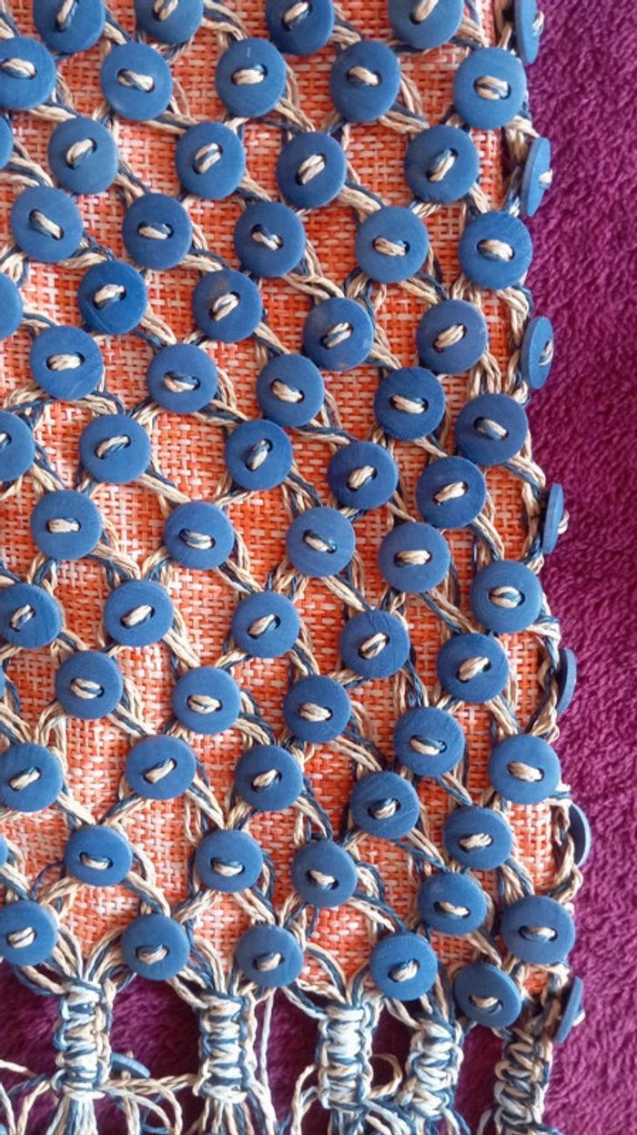 Deux magnifiques sacs à bandoulière avec boutons et franges Neufs Giada - photo numéro 7