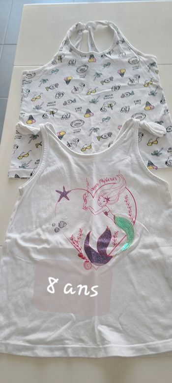 T-shirt débardeur 8 ans fille