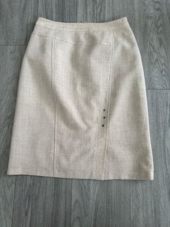 Jupe beige crème Christine Laure T38 M