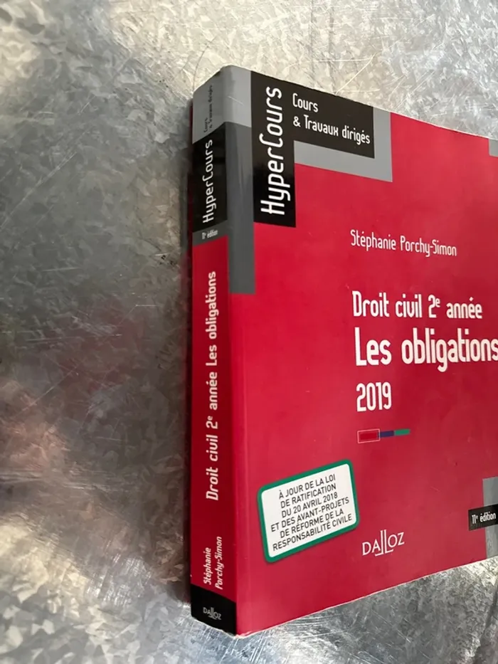 Livre droit civil, deuxième année, les obligations, 2019 - photo numéro 2