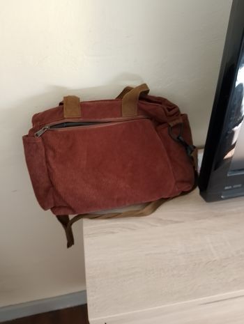 Sac à main Pomme velours marron