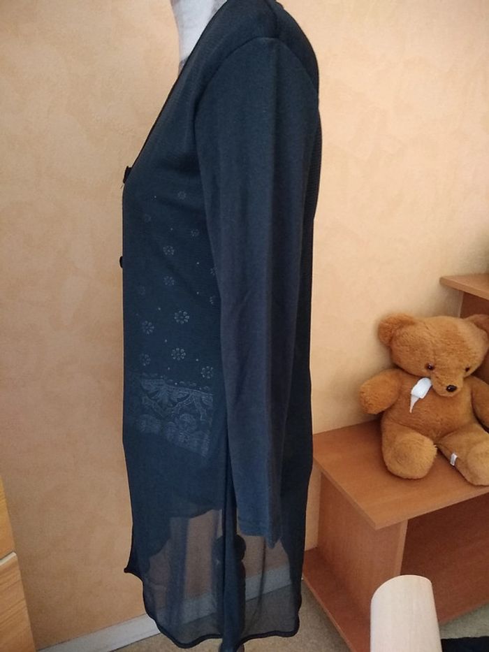 T-shirt manches longues avec liquette voile - photo numéro 2