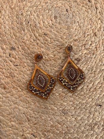 Bijoux 🎀 Boucles d’oreilles marron/doré