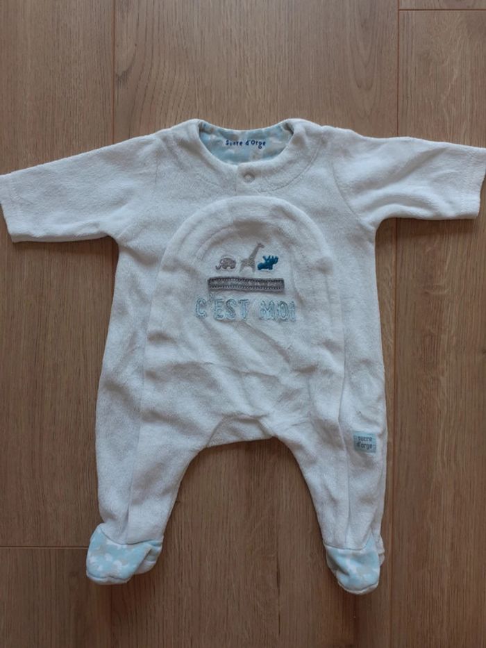 Pyjama fille blanc naissance Sucre d'orge