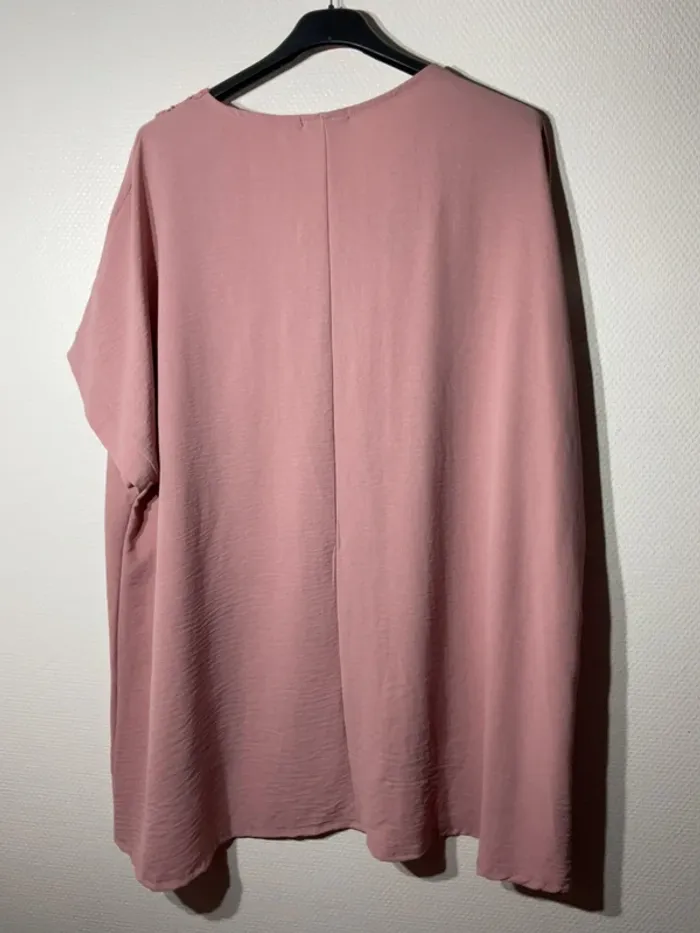 Blouse col V en dentelle femme taille unique (48-54)- rzfashion - neuve avec étiquette - photo numéro 3