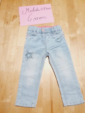 jean bleu et rose 6 mois pat et ripaton