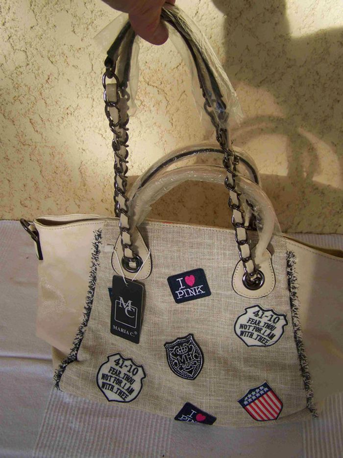 sac à main beige neuf - photo numéro 3