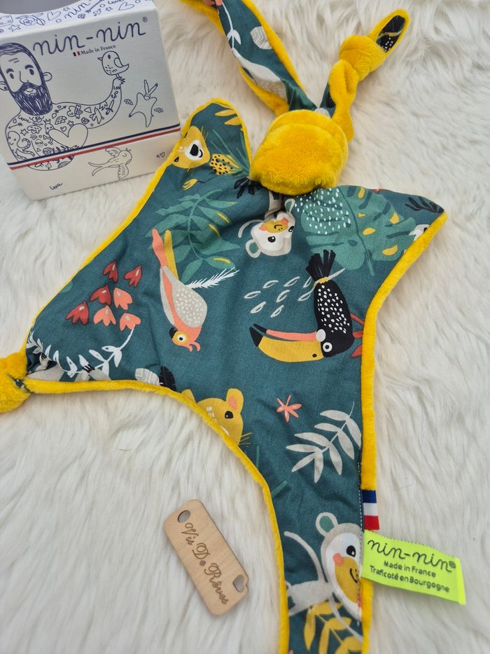 Doudou Plat Nin-Nin Le Tripical Jaune - photo numéro 2