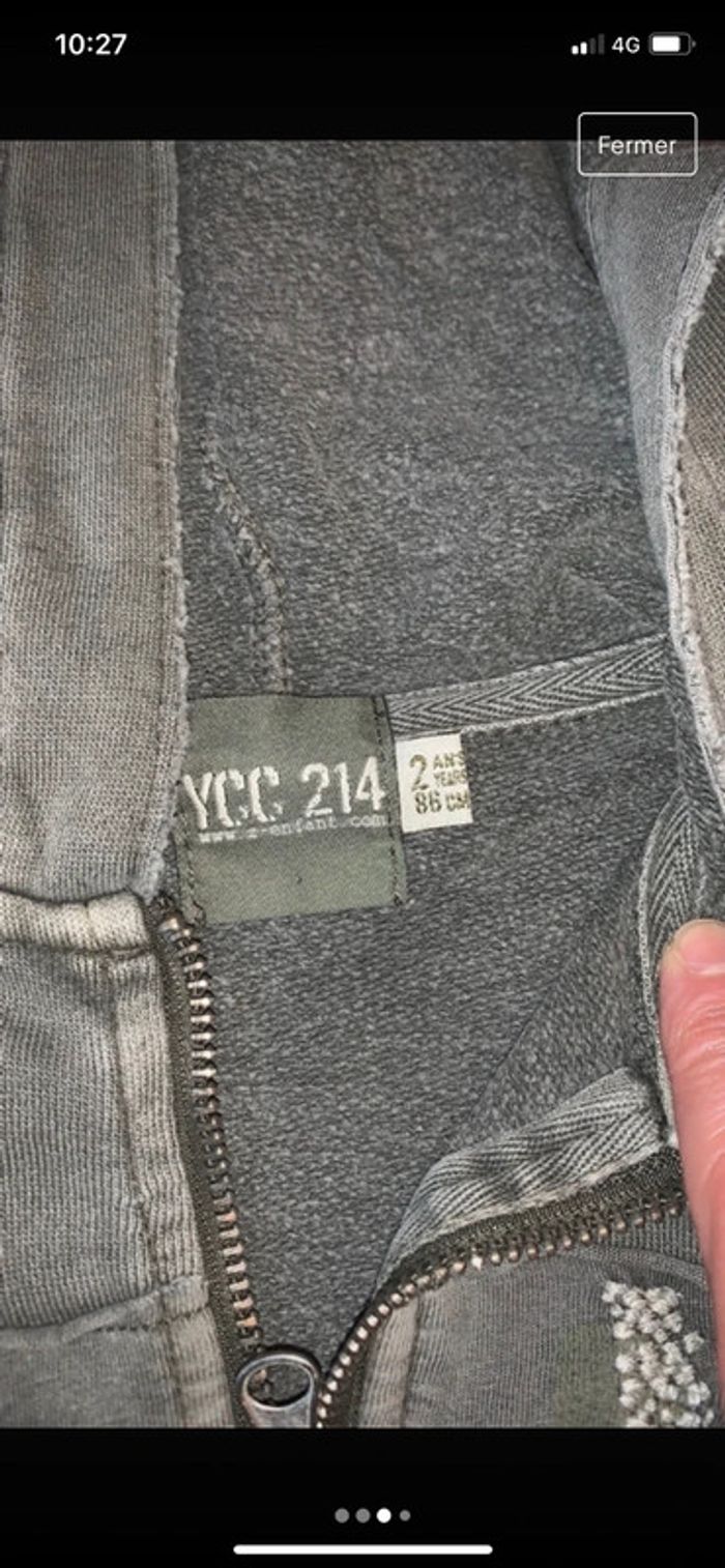 Gilet kaki effet vieilli - photo numéro 3