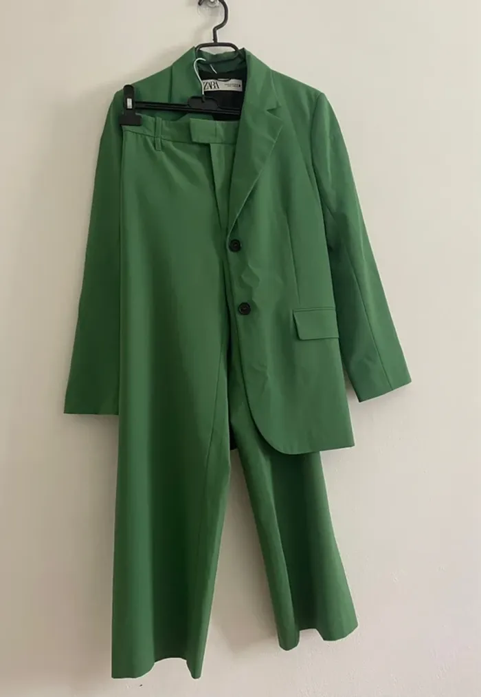 Ensemble tailleur pantalon Zara en laine taille XS - photo numéro 3