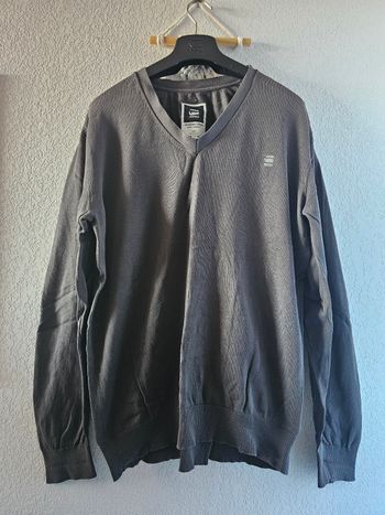 Pull gris col V Gstar homme taille XL