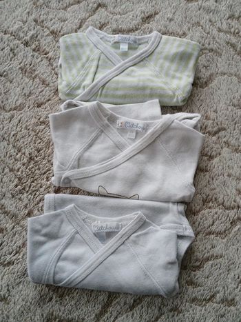 Lot de 3 bodies 3 mois mixte