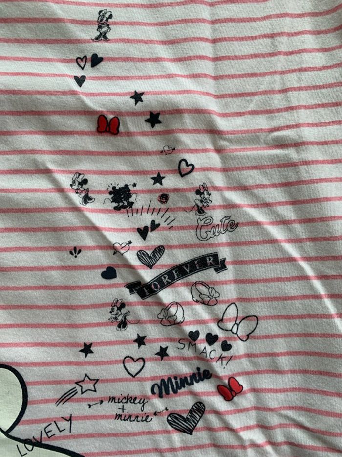 Tee-shirts marinière Minnie 8 ans Disney neuf - photo numéro 3