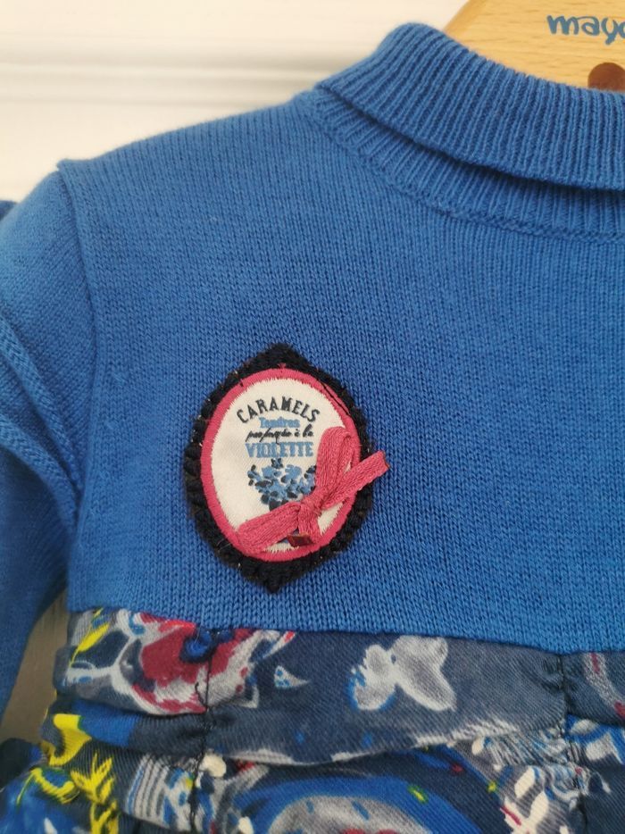Robe hiver bleu Marese neuve avec étiquette 12 mois - photo numéro 3