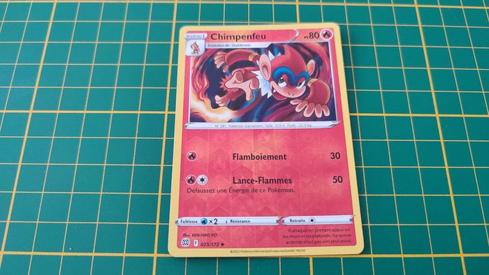 025/172 Carte Pokémon Chimpenfeu peu commune reverse Epée et Bouclier EB09 Stars Etincelantes #B10